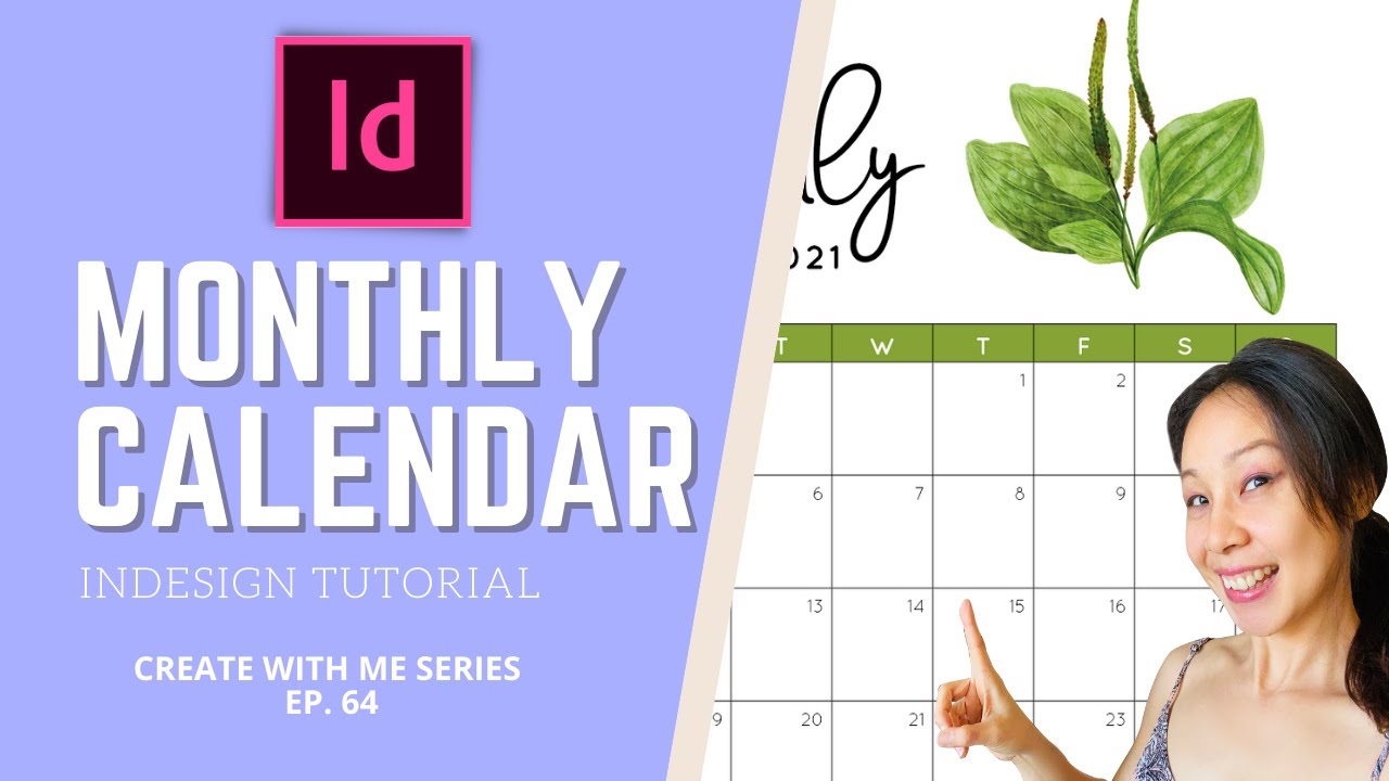 Create A Monthly Calendar in Indesign Calendar Wizard YouTube