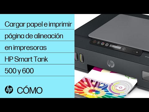 Cargar papel e imprimir página de alineación en impresoras HP Smart Tank 500 y 600 | Impresoras HP