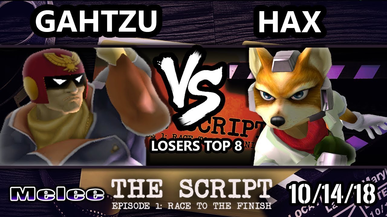 The Script - Hax (Fox) Vs. Gahtzu (Captain Falcon) - Smash Melee Losers Top 8