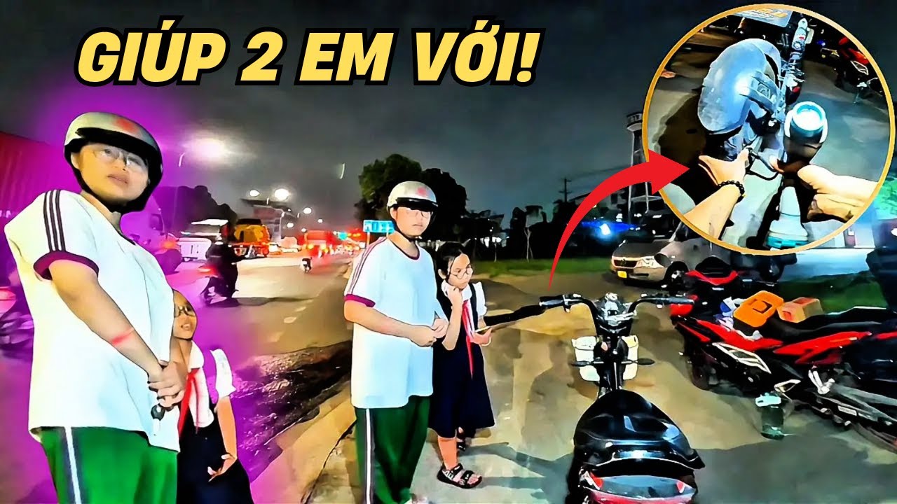 Thương 2 em học sinh xe hết điện, hết hơi giữa đêm và cái kết bất ngờ