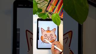 How to Draw a Cute Kawaii Cat | Easy Procreate Illustration