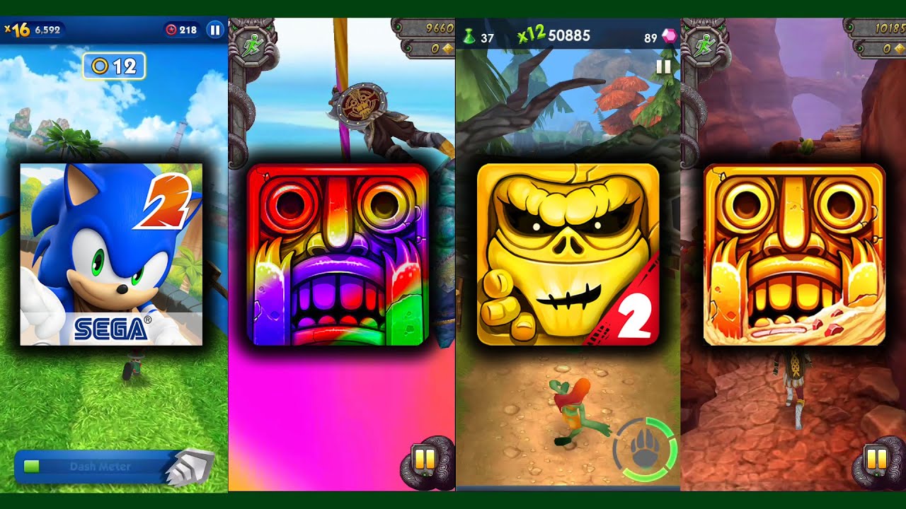 Sonic Dash 2 Sonic Boom Vs Temple Run 2 Holi Festival Vs Zombie Run 2 ...