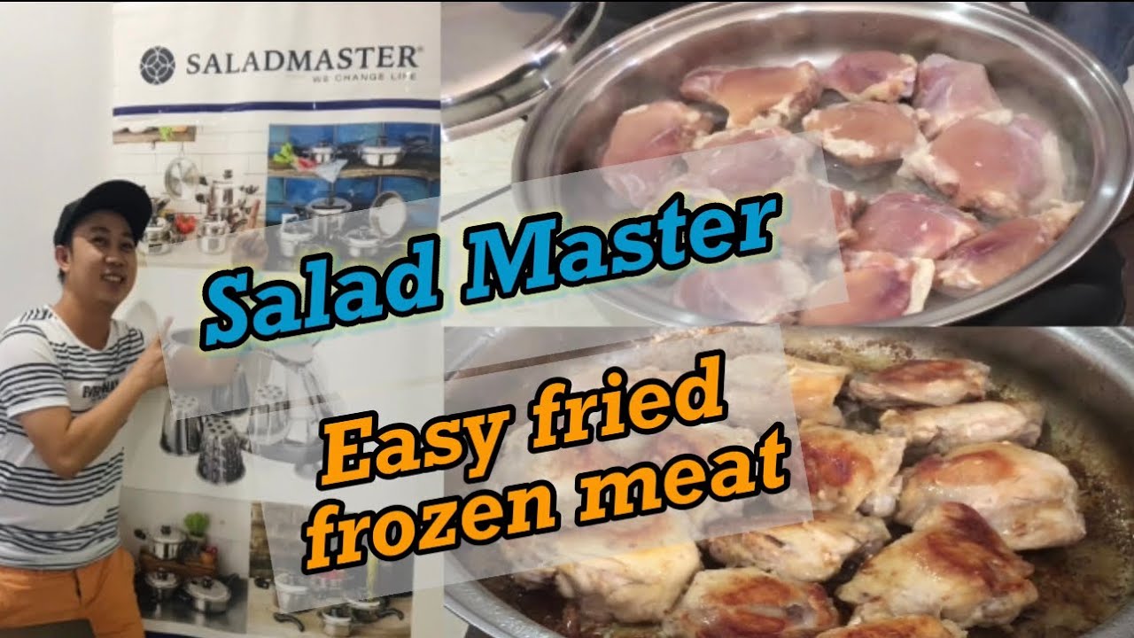 FRIED FROZEN MEAT WITHOUT OIL by SALADMASTER HEALTHY LIVING🥩🍗 YouTube