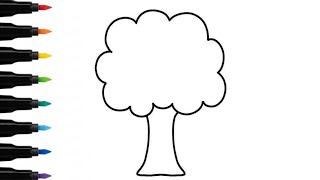 How to Draw a Tree 🌳 | Tree Drawing for Kids | Easy Nature Drawing Step by Step