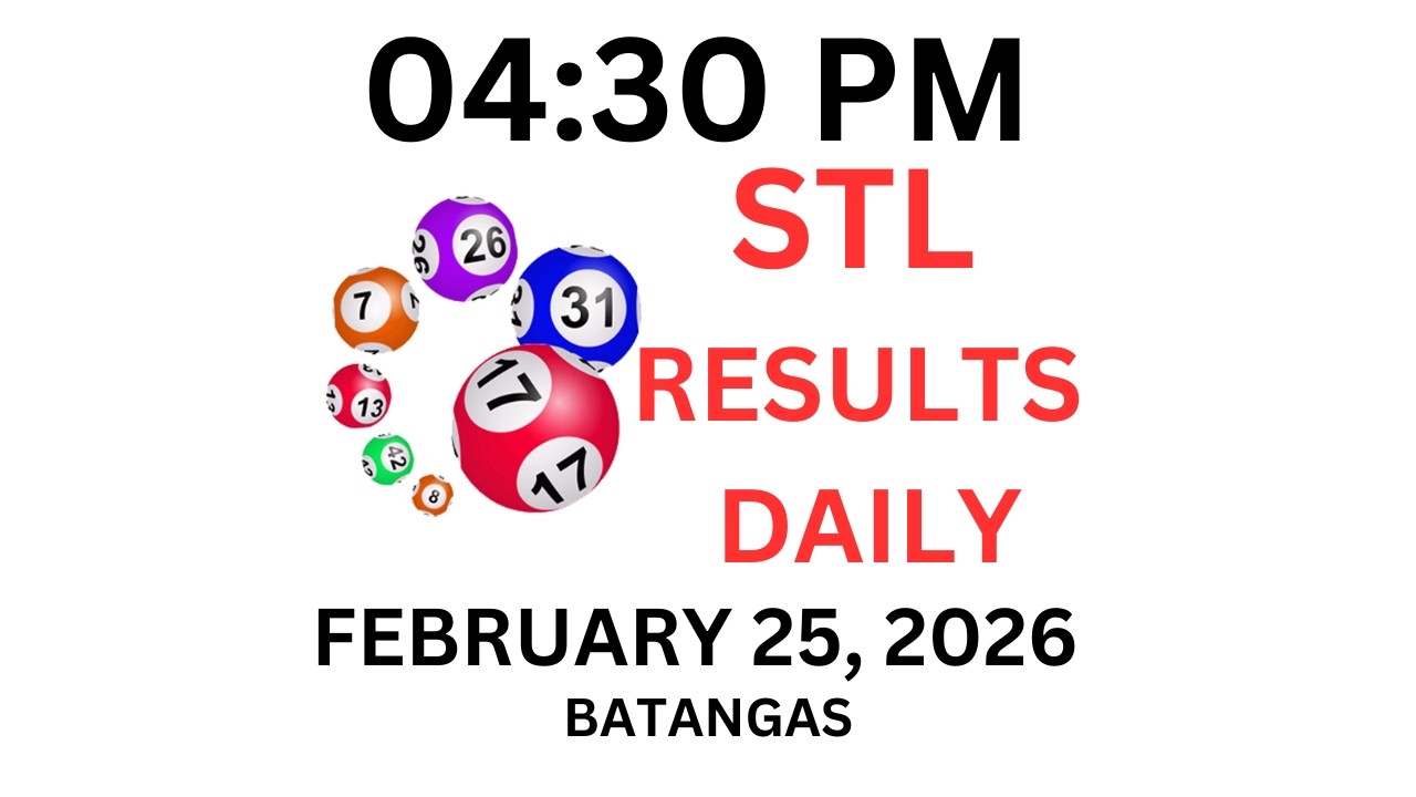 STL BATANGAS  4:30 PM LIVE DRAW FEBRUARY 25, 2026