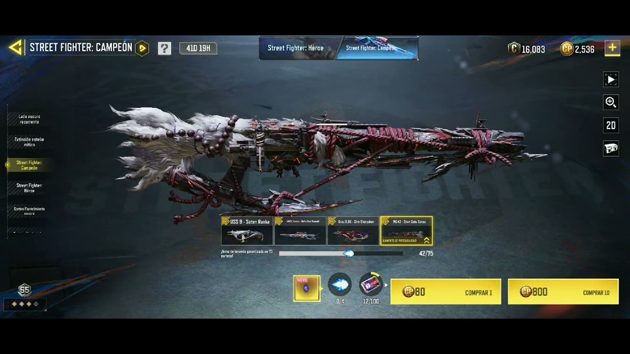 Me compre la nueva legendaria de la mg 42 de colaboración con street fighter en cod mobile 