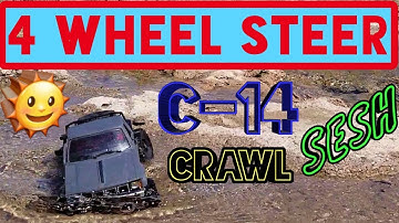 WPL C14 4 wheel steering test run.