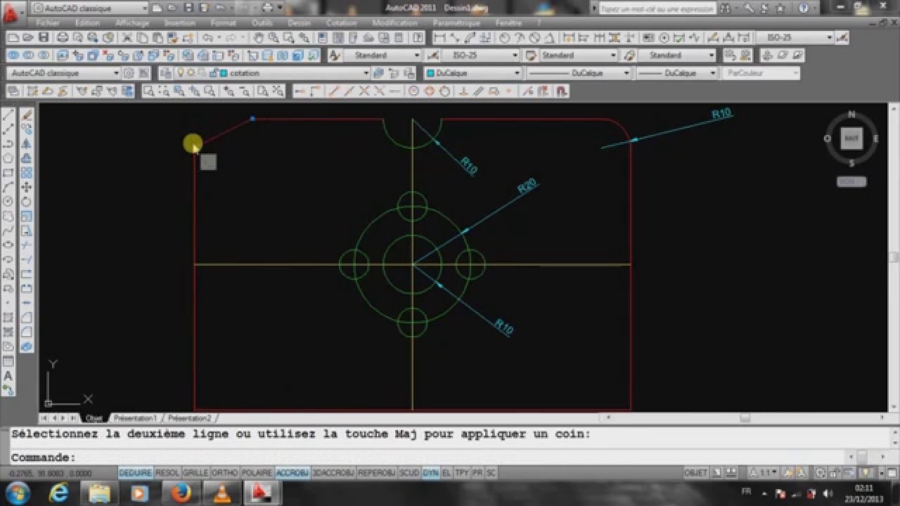 Auto cad Comment Utiliser Les Rectangles les Cercle Avec Les Commandes Auto cad comment utiliser les rectangles les cercle avec les commandes