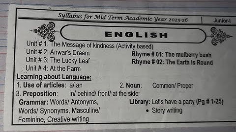 Class 1 English Midterm Exam | All Questions Answered | Easy Guide | Grammar Made Easy ||