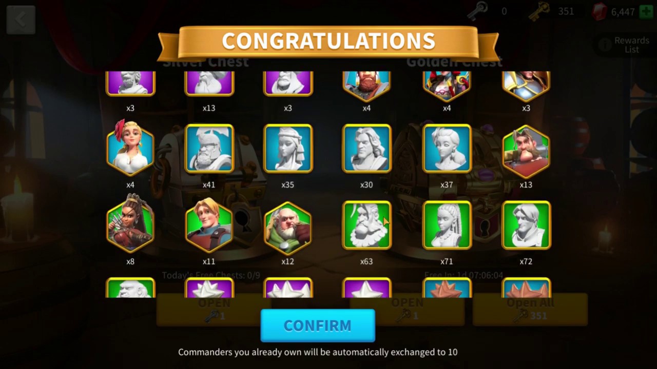 RoK 350 gold keys - YouTube