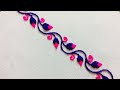 Hand Embroidery l border design for kamezz by nakshi design art