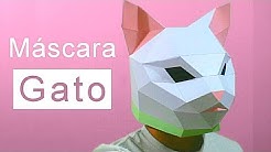 como hacer una mascara de gato con papel opalina o cartulina facil y rapido papercraft duration 11 09 - mascara de deriva fortnite papercraft