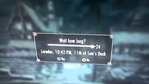 How to make waiting faster in skyrim ps3