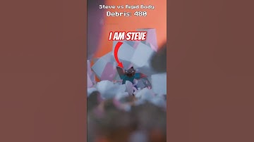 Minecraft Steve vs 1,000 Tons of Blender Debris 😱 | Epic Shorts Physics #shorts