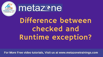 Difference between checked and unchecked exception in java