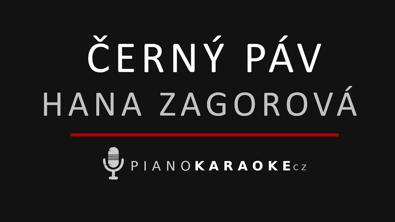 Hana Zagorová - Černý páv | Piano Karaoke Instrumental