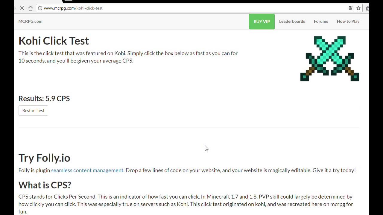 Clicktest. Clicktest