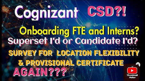 #cognizantgenc #csd Cognizant sending survey mails again?? is Candidate same as superset I