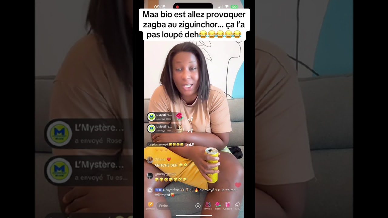 Maa bio est allez provoquer zagba au ziguinchor... ça l'a pas loupé deh 😁😁😹 #cotedivoire #mabio