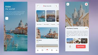 Travel App UI Design in Flutter - Flutter Traveling App UI Design - Speed Code screenshot 1