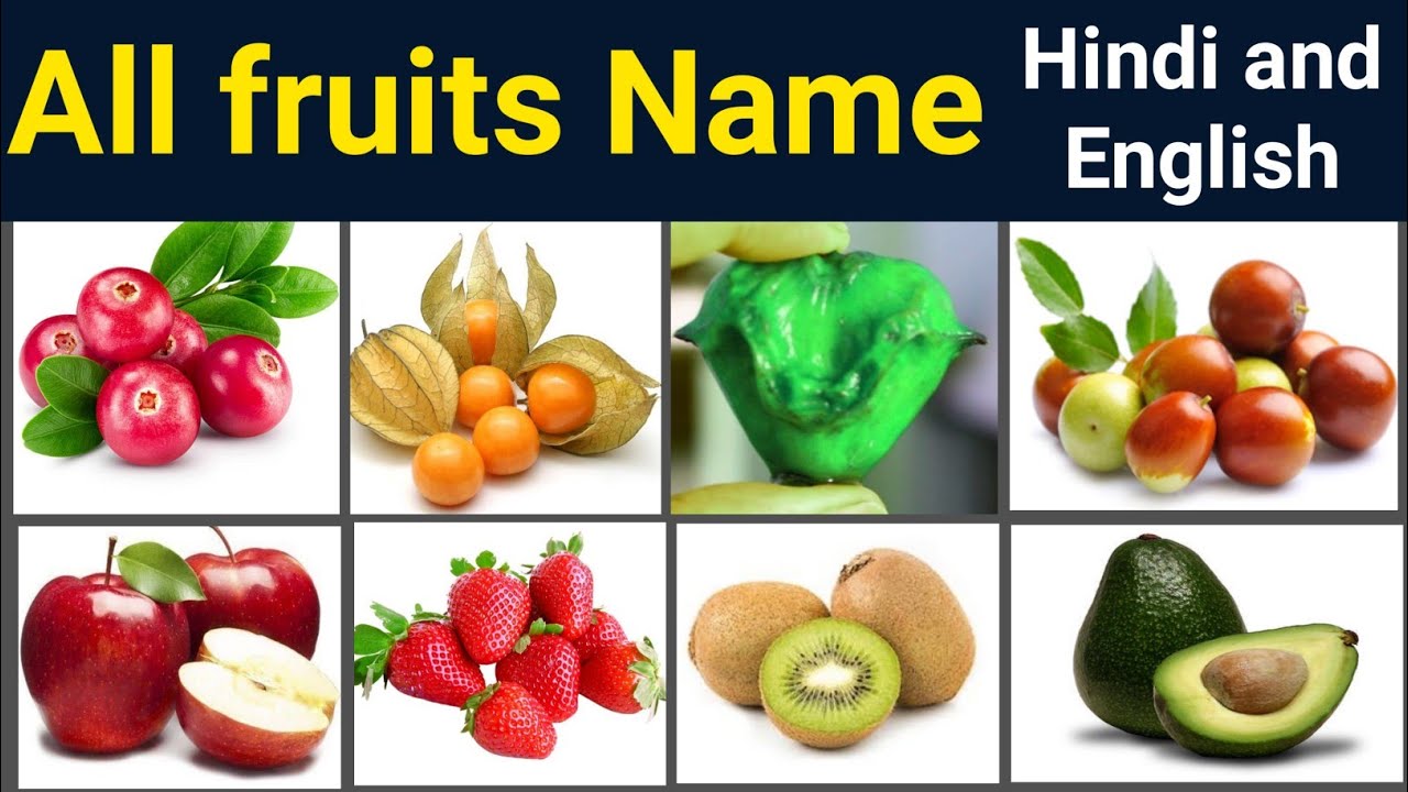 Fruits Name Hindi & English Language || फलों के नाम ...