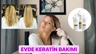 EVDE KERATİN BAKIMI YAPTIM & SAÇ BOTOKSU İŞE YARIYOR MU | BİO KERATİN GOLD