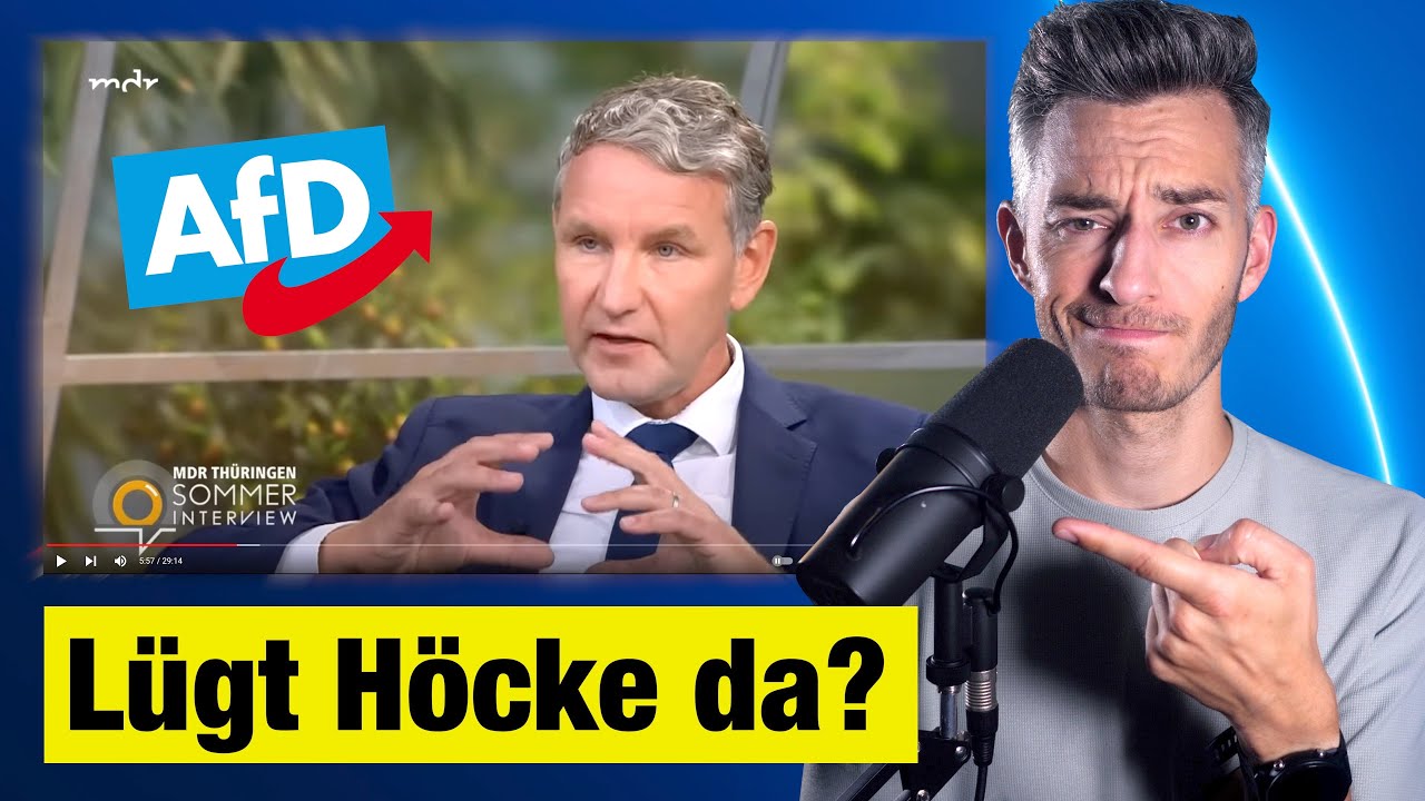 Björn Höcke (AfD) Faktencheck – hat er Recht? | Reaktion - YouTube
