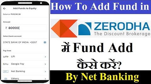 How To Add Money/Fund In Kite Zerodha App By Internet Banking | Add Fund in Zerodha Kite