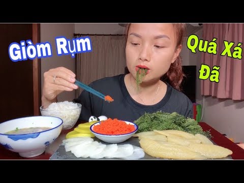 Video ????????Trứng Cá Trích Sống,Trứng Tôm Sống Ăn Kèm Rong Nho... - youtube