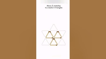 Move 3 matches to make 5 triangles