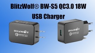 Обзор и Тест Зарядного Устройства BlitzWolf® BW-S5 QC3.0 с быстрой зарядкой