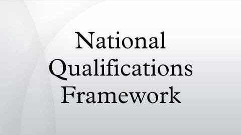 National Qualifications Framework