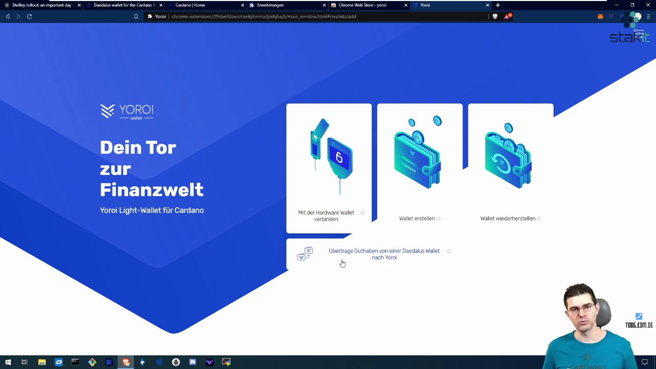 Cardano (ADA) Yoroi & Ledger Nano Einrichten.