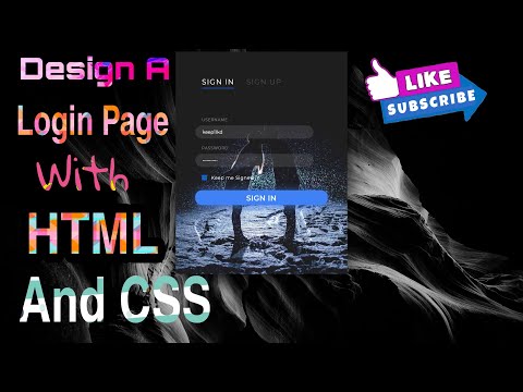 Login form using HTML/CSS |  perfect login page for websites