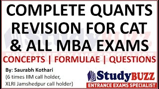 Complete quants revision for CAT & all MBA exams | Concepts + Formulas + Questions in 5 hours