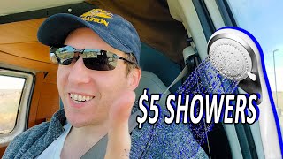 Quartzsite Vanlife $5 Shower &amp; Supplies