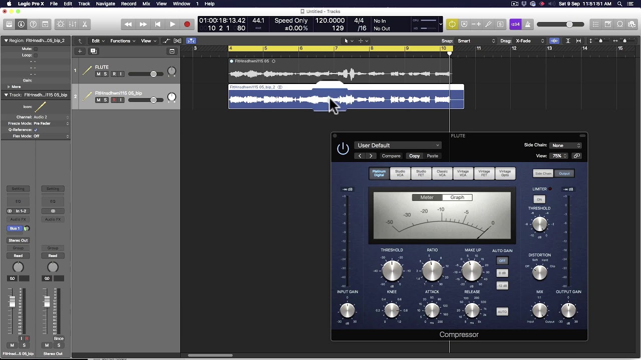 WAVE SPOT 23 Using compressor in flute track , Tamil audio tutorial