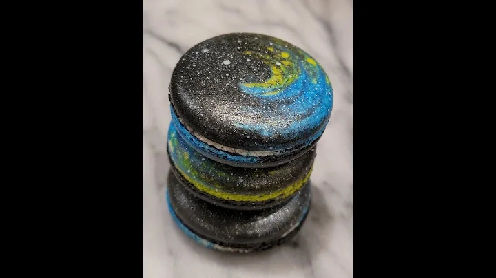 Swiss Method Galaxy Macarons