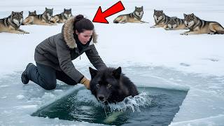 She Pulled 15 Wolves From the Freezing Water — Until the Alpha King Was the Last Left