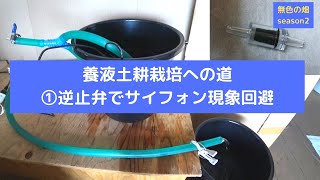 【自作】逆止弁を使ってサイフォン現象回避【養液土耕栽培への道①】/Hydroponic cultivation Avoid siphon phenomenon by using check valve