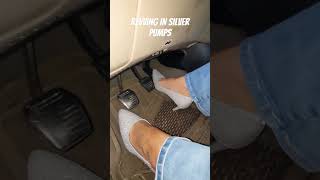 Revving In Silver Pumps