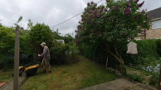 VR180 Insta360 Evo 5.7k Time lapse garden cleanup.