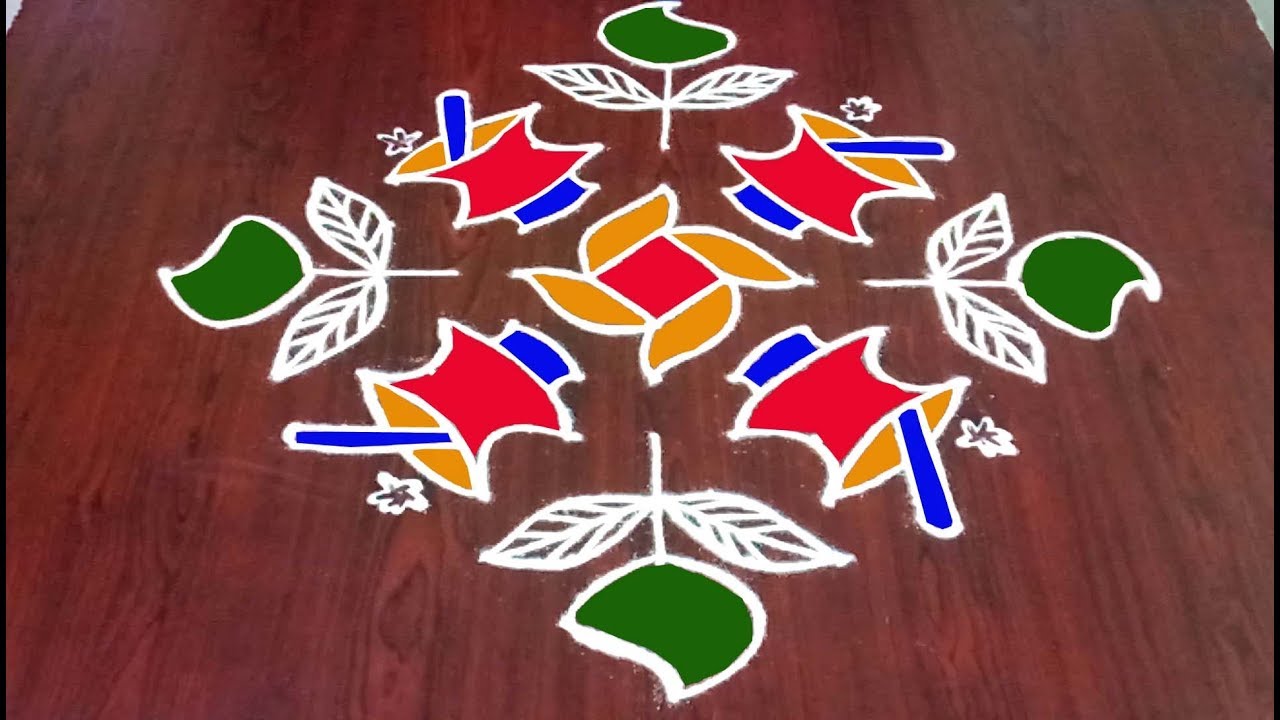 Latest 15*1 Ugadi Traditional Rangoli Easy Ugadi Muggulu 2019 Rangoli & Fashion World