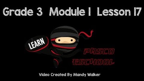 Grade 3 Module Lesson 17 Concept Development