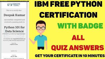 Python Free Certification From IBM|Python For Data Science |Free IBM Certification