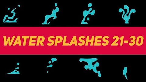 Liquid Elements Water Splashes 21-30 Motion Graphics Templates