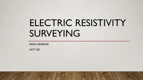 Electrical Resistivity Survey Video (ANT250)