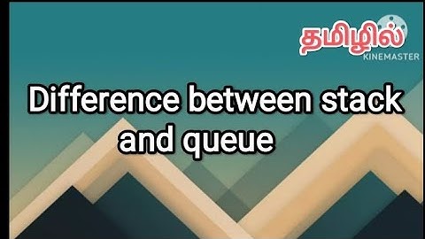 difference between stack and queue | datastructure in tamil #stack, #queue, #datastructure
