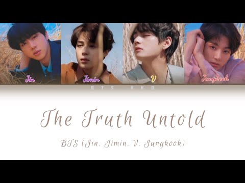 BTS Jin, Jimin, V, Jungkook The Truth Untold Color Coded Lyrics [Han/Rom/Kolay okunuş/TR Altyazılı]