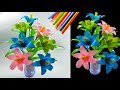 cara membuat bunga hias dari sedotan kreatif | beautiful flower decorations with straws